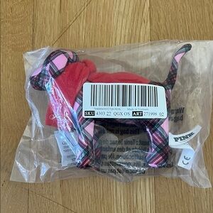 Pink Victoria secrets Plaid dog stuffie Accessory